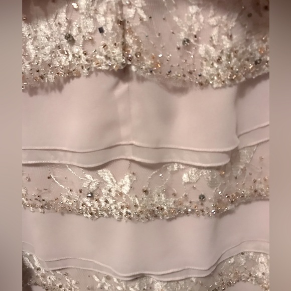 Daymor Couture Blush MOB / MOG Gown Ruched Bodice w/ Beaded Tiered Skirt… - Picture 9 of 9